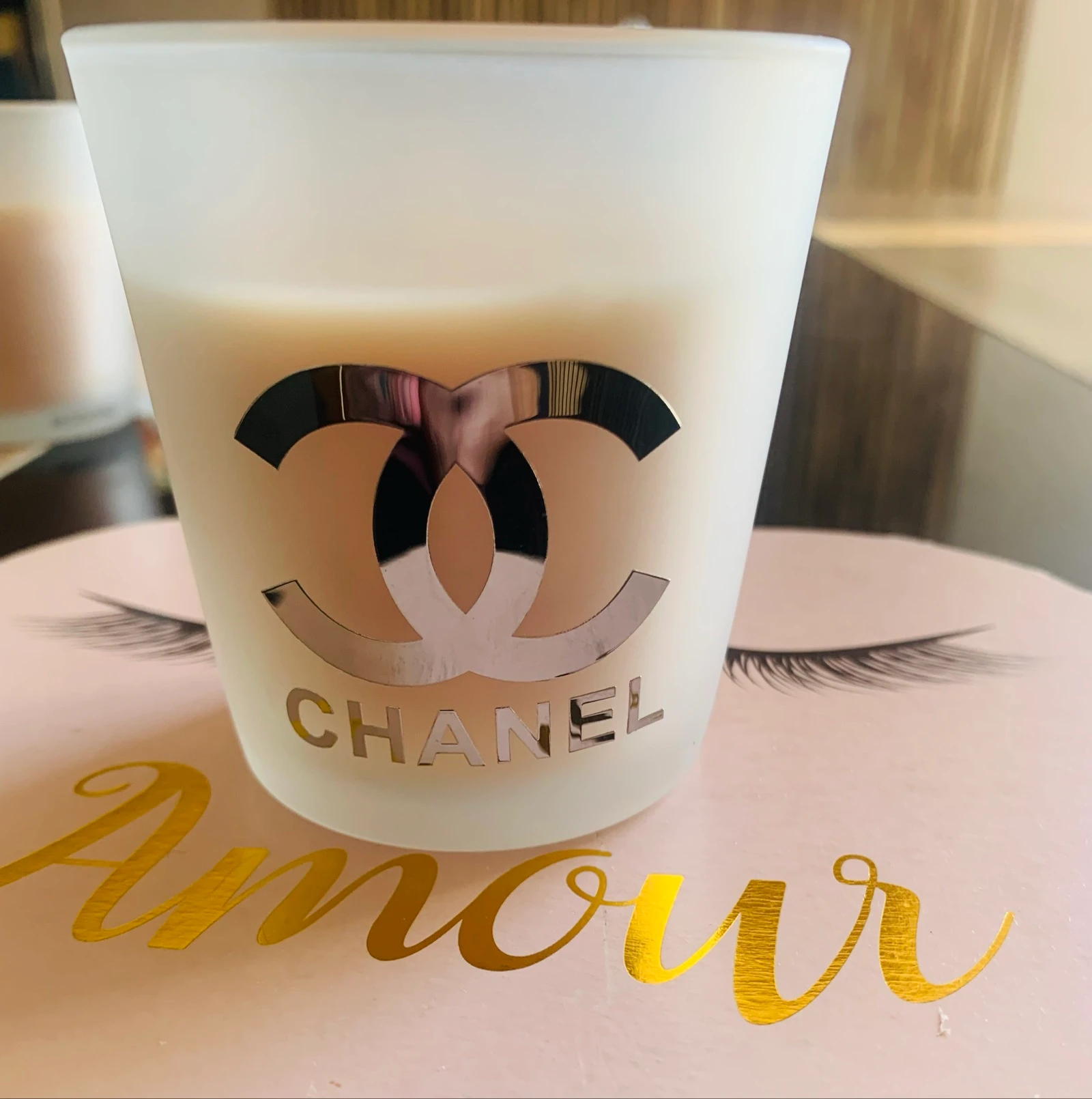 Bougie deco emballée 